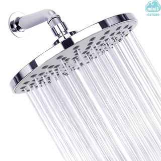 (H2106) High Pressure Shower Head 8 Inch Rain Showerhead G1/2 Adjustable Bathroom Shower Head Spray Showerhead Polished Chrome Bath Rain Round Shower Head Replacement