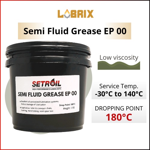 LUBRIX Setroil Semi Fluid Grease EP 00 Grease Bearing Miyak Grease Gris Bearing Chain Lube Grease Re