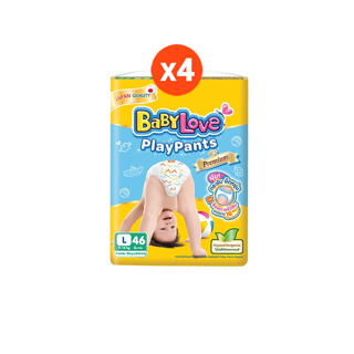 [เหลือ 980][โค้ด BABY615J1+ 2022MALL615] [ขายยกลัง] BABY LOVE PLAYPANTS Premium กางเกงผ้าอ้อมเด็ก เบบี้เลิฟ เพลย์แพ้นท์ ขนาดจัมโบ้ L