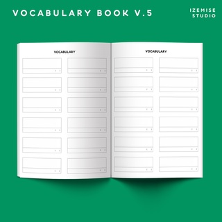 VOCABULARY  V.5 - สมุดจดคำศัพท์  จดได้ 468 คำ