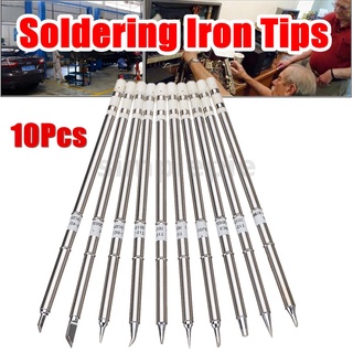 10Pcs T12 Solder Soldering Iron Tips Kit 155mm For HAKKO FX951 FX952 T12-k T12-BC2 T12