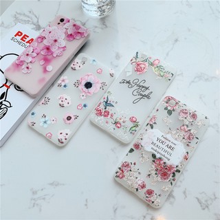 เคสโทรศัพท์มือถือแบบนิ่ม ใส ลายดอกไม้ สําหรับ OPPO A5 A9 2020 A1K A3s A5s A7 A12 A12e A31 A52 A53 A91 A92 A93 Reno 3 F1s