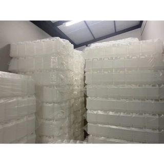 (46 ใบ) แกลลอน 1ลิตร ทรงเตี้ย พร้อมจุกและฝา (ขาวขุ่น / ขาวทึบ) (กxยxส : 7 x 12 x 16 cm) (Food Grade)