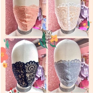 LACE MARK🌹หน้ากากลูกไม้ผ้า cotton เกรดพรีเมียม ใส่ฟิลเตอร์ได้