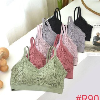 (ใช้โค้ด INCML11 ลด 50% สูงสุด 100) บราลูกไม้ ผ้านิ่มไม่คัน พร้อมส่ง R905