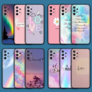 เคสโทรศัพท์มือถือ ซิลิโคน ลายสายรุ้ง สีชมพู สําหรับ Samsung A12 4G A21S A22 4G 5G 16Z8I