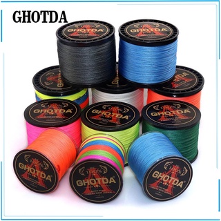 ลวดถัก ghotda 500เมตร300เมตร9เส้นสายการประมงถักที่แข็งแกร่ง Tali pancing Dyneema ถักสาย PE