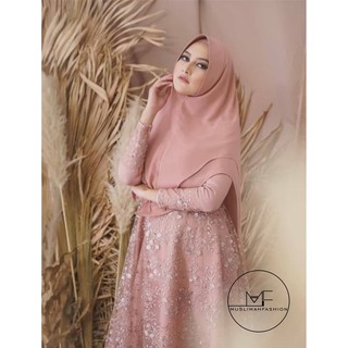 Gamis AINUN&lt;Unk&gt; KLOK TILLE muter TILLE muter set ฮิญาบ&lt;Unk&gt; เสื้อคลุมฮิญาบ ด้านหน้า (&lt;Unk&gt;) LD104 Aura Gown M/L/XL/XXL Alodia, &lt;Unk&gt;,&lt;Unk&gt;,