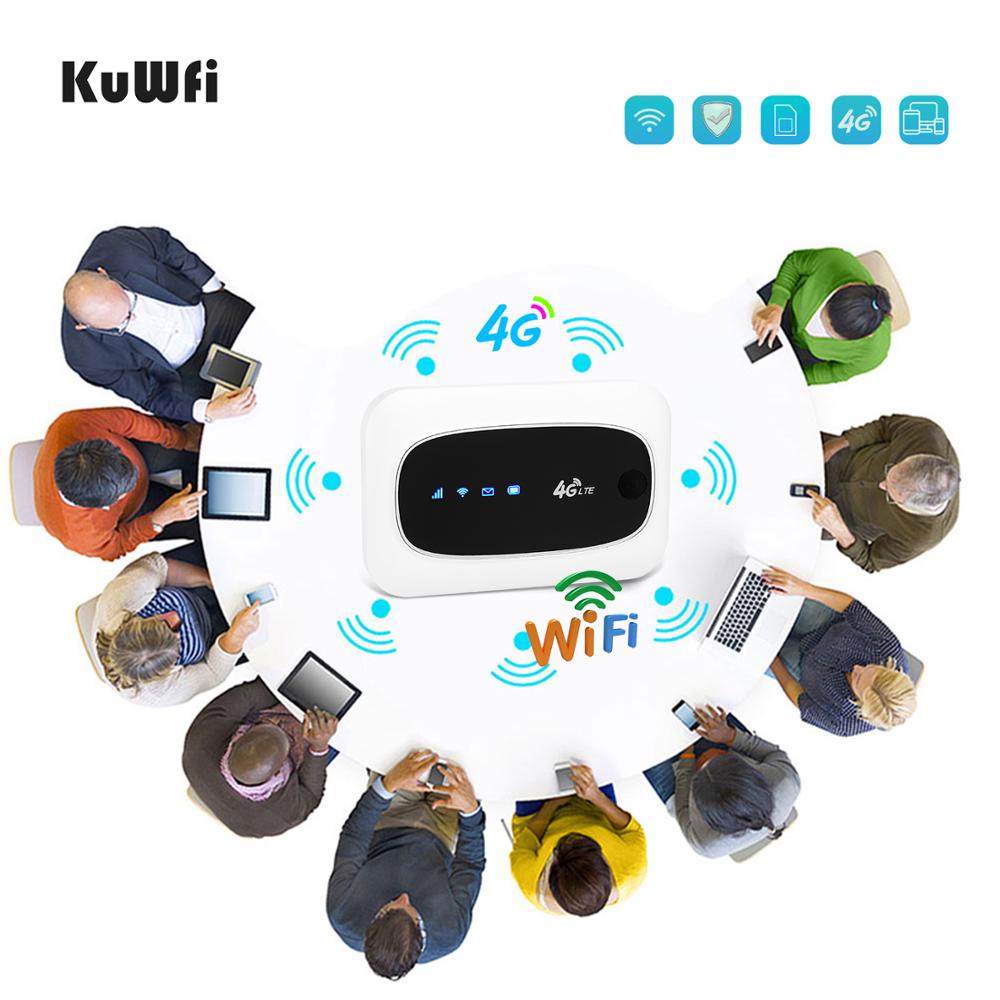 KuWFi 4G Wifi Router 4G FDDTDD LTE Routers 150Mbps Pocket Wifi Mini