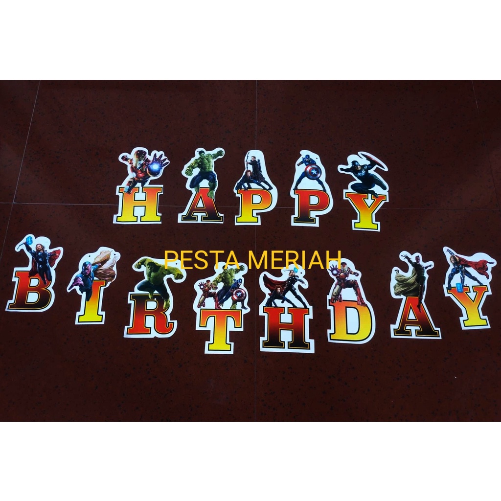 AVENGERS BANNER / AVENGERS HAPPY BIRTHDAY BANNER / AVENGERS HBD BANNER