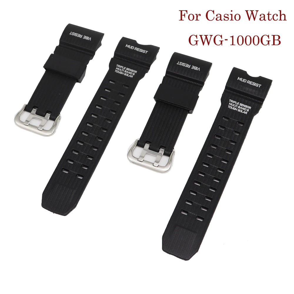 สายนาฬิกาข้อมือ ยางซิลิโคน สีดํา สําหรับ Casio G-SHOCK GWG-1000GB