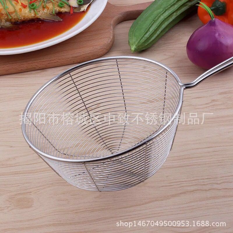 OMUDA_SHOP กระชอนก้นลึกสแตนเลส กระชอนด้ามยาว ตักอาหารทอด ก้นลึก14/16/18/20CM - รูปที่ 4