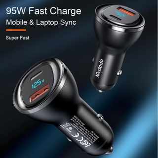 Mcdodo Car Charger หัวชาร์จในรถยนต์ 95W dual charger พร้อมจอแสดงค่าการชาร์จ