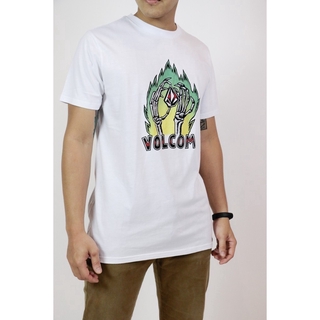 ราคาต่ำสุดVOLCOM เสื้อยืดผู้ชาย แขนสั้น T-Shirt (VAF521931) WHITE Sขนาดเต็มS-3XL