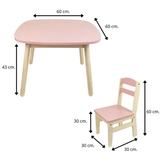 MINIWOOD โต๊ะเก้าอี้เด็ก เก้าอี้เด็กอนุบาล kids table and chairs