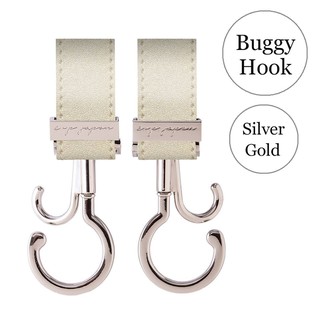 LUXURIOUS BUGGY HOOKS Silver - PU Gold ที่แขวนของสำหรับรถเข็นสุดหรู Buggy Hooks ตะขอแขวนของในรถ รถเข็น จักรยาน