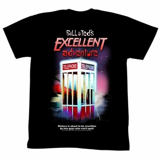 [COD]เสื้อยืดลําลอง ผ้าฝ้ายแท้ แขนสั้น คอกลม พิมพ์ลาย Bill and Ted Phone สีดํา แฟชั่นฤดูร้อน สําหรับผู้ชายS-5XL