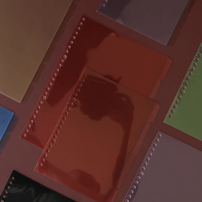 <A5, B5, A4 > แผ่นขั้นใส Parting Sheet 6แผ่น/แพ็ค มี 7 สี สมุด, สมุดโน๊ต, เครื่องเขียน, อุปกรณ์การเรียน, กระดาษรีฟิว - รูปที่ 3