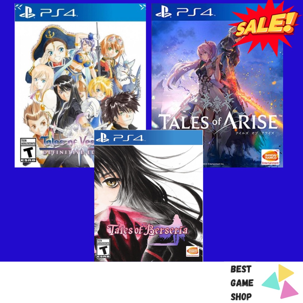 Tales of ARISE Ps4 / Tales of Vesperia PS4 / Tales of berseria PS4 (แผ่นมือ1)