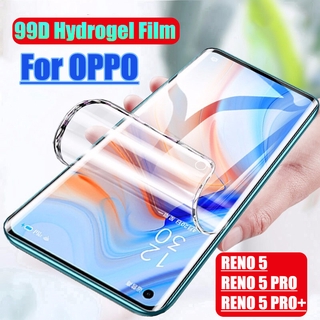 ฟิล์มไฮโดรเจล กันรอยหน้าจอ 9D สำหรับ OPPO RENO5 PRO RENO 5 PRO RENO 5PRO ฟิล์มไฮโดรเจลกันรอย Full Cover Soft Film Not Glass