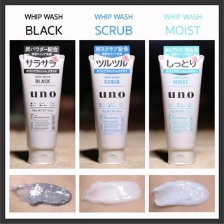 โฟมล้างหน้าญี่ปุ่น โฟมล้างหน้าผู้ชาย 3 สี Shiseido Uno Whip Wash 130g