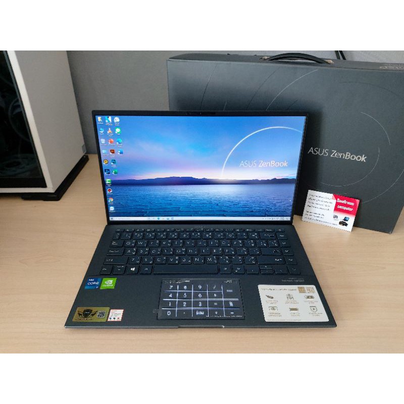 Asus Zenbook Core i7 gen 11 สภาพนางฟ้ายกกล่อง ประกันศูนย์ onsite ยาว ๆ 3 ปี