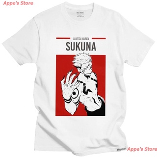 Appes Store New เสื้อยืดผ้าฝ้ายพิมพ์ลาย Jujutsu Kaisen Yuji Itadori Sukuna สําหรับผู้ชาย เสื้อยืดอนิเมะ