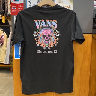 Vans Vance Skull Earth เสื้อยืดแขนสั้นลําลอง ทรงหลวม พิมพ์ลาย สําหรับผู้ชาย และผู้หญิง VN0A4UTSWHT 0A4UTSBLK