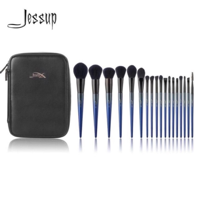 ชุดแปรงพร้อมกระเป๋า 18 ชิ้น Jessup Blue Royal Blue Luxury set T263 18 pcs