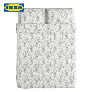 IKEA​ ผ้าฝ้ายบริสุทธิ์​ เซ็ทปลอกผ้านวม+ปลอกหมอนหนุน2ใบ​ ทอแน่น182ตร.นิ้ว​