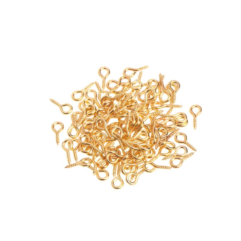 ✿LIDU s DIY Jewelry Screw Claw Golden Silver Accessories Mini Eye Pins Bolt Bail