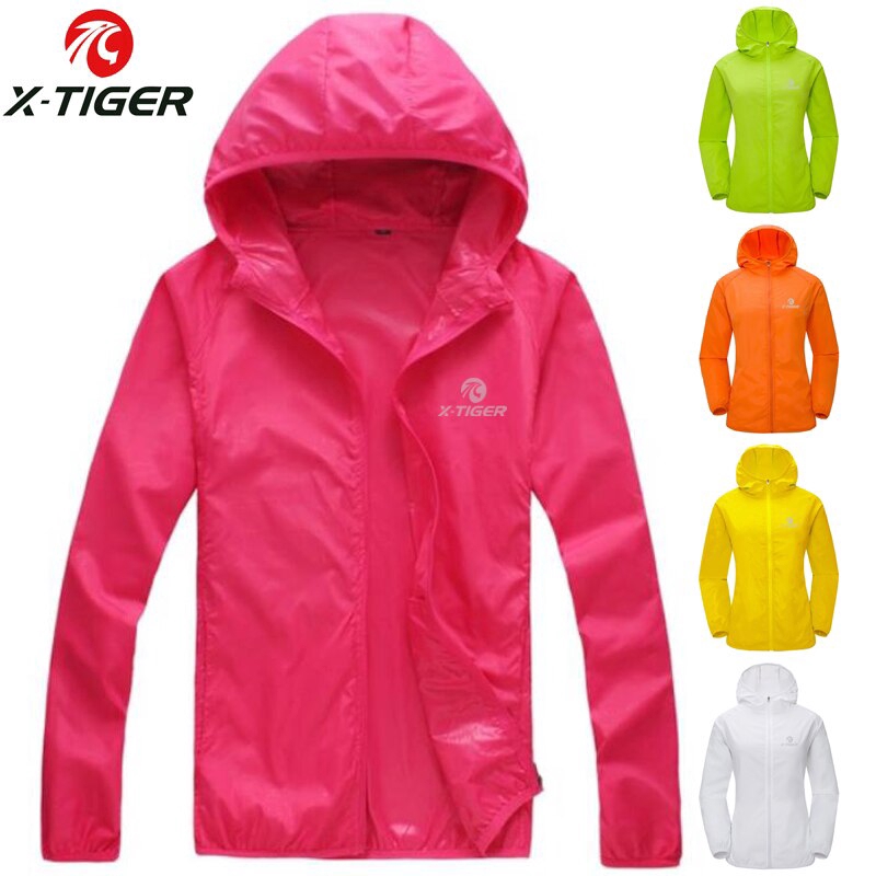 X-TIGER เสื้อแจ๊กเก็ตปั่นจักรยาน เสื้อคลุม กันลม กันแดด UV 100% สำหรับขี่จักรยาน เดินป่า ปีนเขา