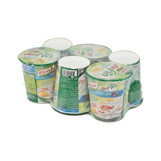 คนอร์คัพ โจ๊กกึ่งสำเร็จรูป รสกุ้ง-ปูอัด 35 กรัม x 6 ถ้วย Knorr Cup Jok Shrimp 35 g x 6 Cups