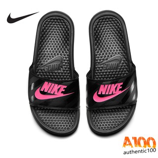 NIKE BENASSI JDI SWOOSH SLIDE SANDALSแท้ สี  BLACK PINK