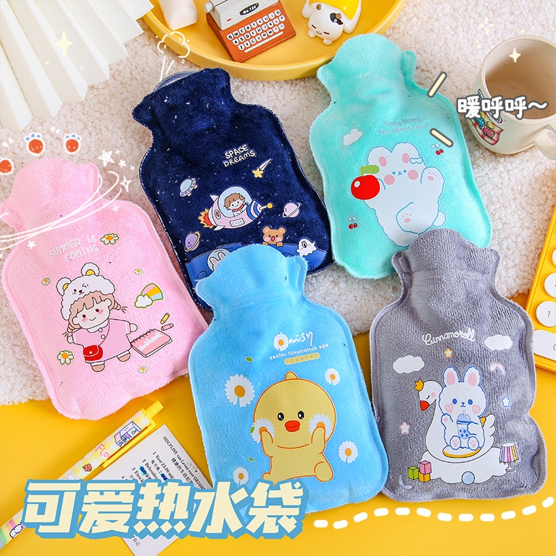 พร้อมส่ง💧ถุงร้อน ถุงประคบร้อน กระเป๋าน้ำร้อน ลายการ์ตูนน่ารัก 500/750/1000ml ประคบร้อน ช่วยลดอาการปวดประจำเดือน