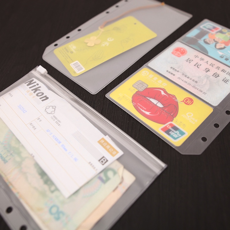 Bookmarks 10 บาท ซองซิป ซองเสียบ ซองการ์ด แพลนเนอร์ 6 ห่วง A7 A6 A5 Planner Pocket Stationery