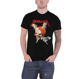 เสื้อยืดผ้าฝ้าย พิมพ์ลาย Metallica Damage Inc Band Official s สีดํา สําหรับผู้ชาย WE564RET27651