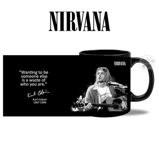 แก้ว กาแฟ Kurt Cobain แห่งวง NIRVANA สกรีนรูปรอบแก้ว ภาพคมชัดสวยงาม ของใหม่มือหนึ่ง ใช้เป็น ของขวัญ ปีใหม่ / Kurt05