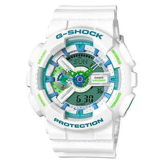 นาฬิกา Casio G-Shock Limited White &amp; mint Green Color series รุ่น GA-110WG-7A ของแท้ รับประกัน1ปี