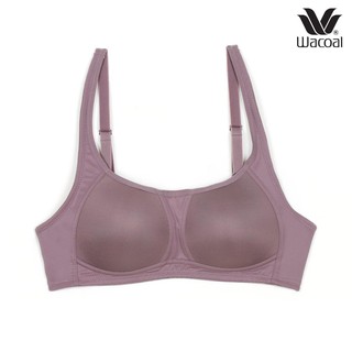 Wacoal Basic Bra ชุดชั้นใน ไม่มีโครง สีน้ำตาลไหม้ (BT) รุ่น WB9M33 (WB9M25 เก่า) เสริมฟองบาง seamless ไร้ตะเข็บ วาโก้