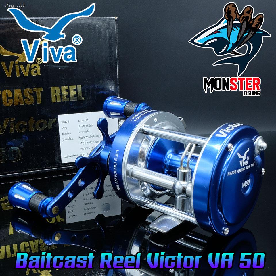 ﹍รอกตกปลา รอกเบท วีว่า VIVA BAITCAST REEL VA50 New VICTOR