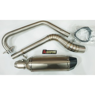 ปลายท่อ Akrapovic ท้ายเคฟล่า เสียงทุ่มแน่น ยาว 14 นิ้ว พร้อม คอท่อ Mslaz/R15