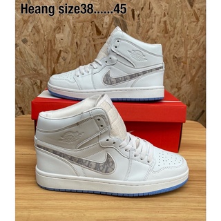 Nike jordan รองเท้าผ้าใบผูกเชือกแบบหุ้มข้อ