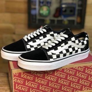 🌟พร้อมส่ง 🌟รองเท้าผ้าใบvans old schoolตาราง♟ 👟⚪⚫◾◽