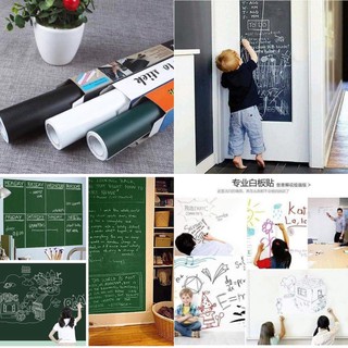 สติ๊กเกอร์กระดานไวท์บอร์ดติดผนัง Whiteboard sticker เขียนลบได้ (หน้ากว้าง45cm.x200cm.)