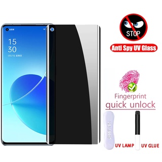 UV ฟิล์มกันมอง ฟิล์มกระจก กันมอง กระจกนิรภัย OPPO Reno 10 8T 9 6 5 4 Find X6 X5 X3 X2 Pro Plus Pro+ 4G 5G 2023