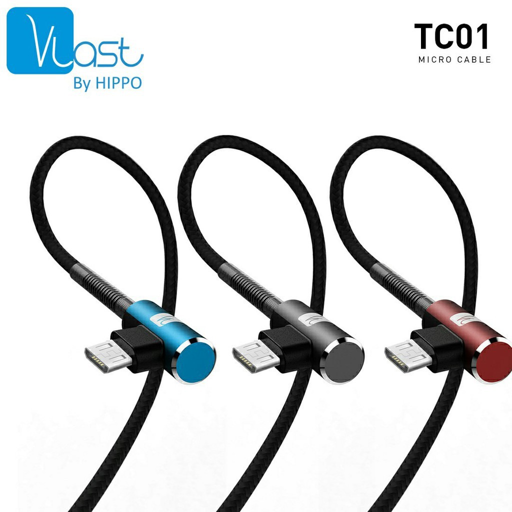 Vlast TC-01 สายชาร์จข้อมูล Micro USB 100 ซม. นักเล่นเกม WFH รับประกันอย่างเป็นทางการ