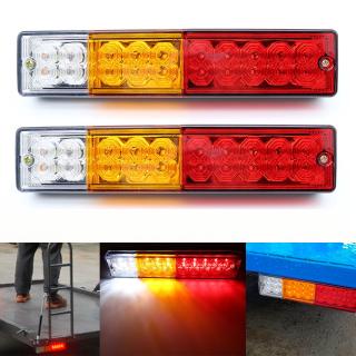 ไฟท้าย ไฟเบรก Led 20 ดวง 12V 24V กันน้ํา สําหรับรถบรรทุก รถพ่วง 2 ชิ้น