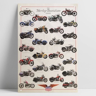 โปสเตอร์โลหะดีบุก ลายรถจักรยานยนต์ Harley Davidson สไตล์วินเทจ สําหรับตกแต่งผนังบ้าน