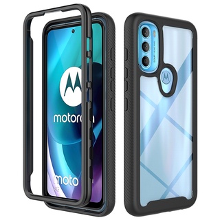 เคสโทรศัพท์มือถือไฮบริด แบบใส กันกระแทก สําหรับ Motorola Moto G71 5G